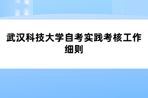 武汉科技大学自考实践考核工作细则