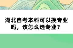 湖北自考本科可以换专业吗,该怎么选专业?